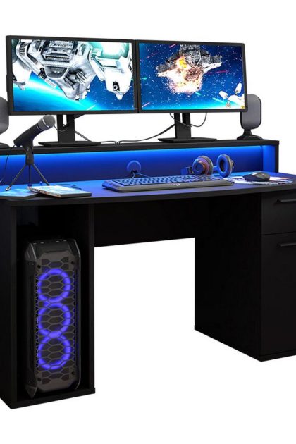 Gamingbord carcelen 140 cm - svart