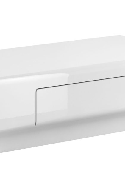 Soffbord torrao 110 cm med förvaring hylla + låda - vit