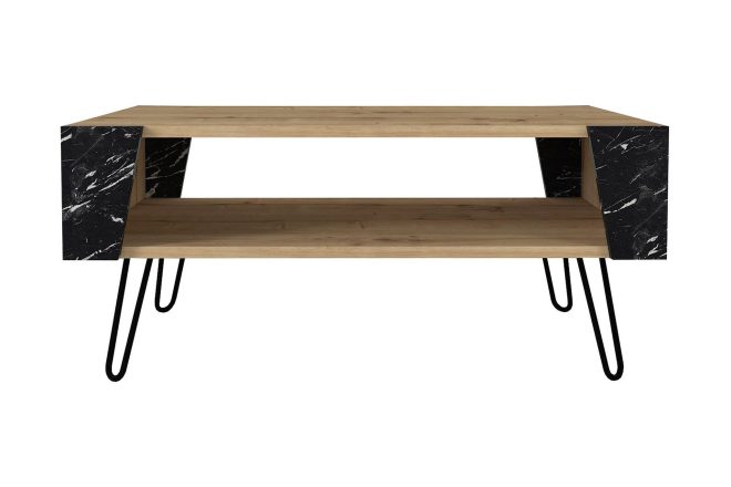 Soffbord arrien 90 cm - natur/svart