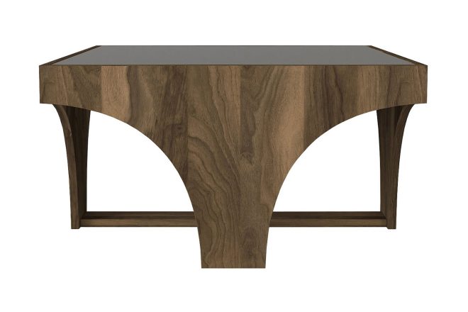 Soffbord metslavier 71 cm - valnöt/antracit
