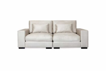 2-sits soffa columbus sammet - vit