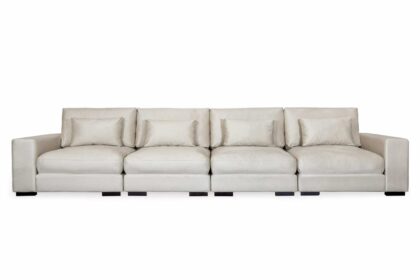 4-sits soffa columbus sammet - vit