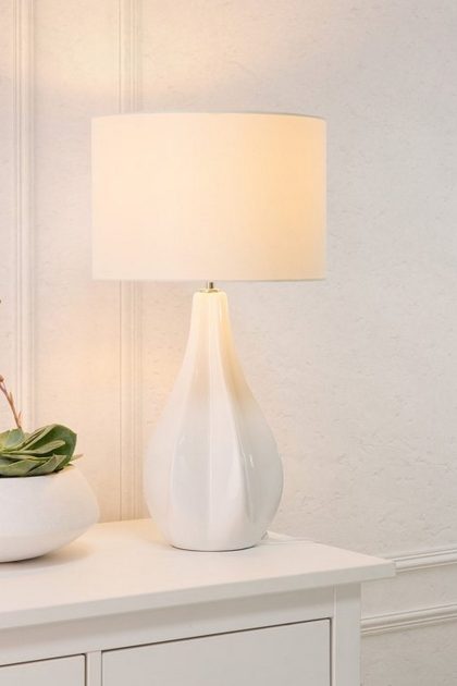 Bordslampa santee 32 cm - vit