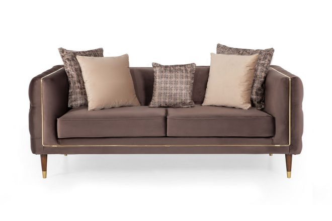 Soffa tauwhare 2-sits - brun