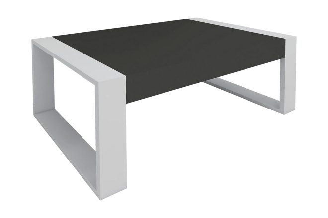 Soffbord salamisim 90 cm - vit/antracit