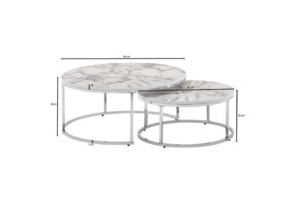 Satsbord rachid 80 cm rund - flerfärgad