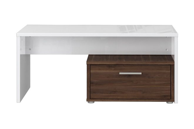 Soffbord abderas 110 cm - brun/vit