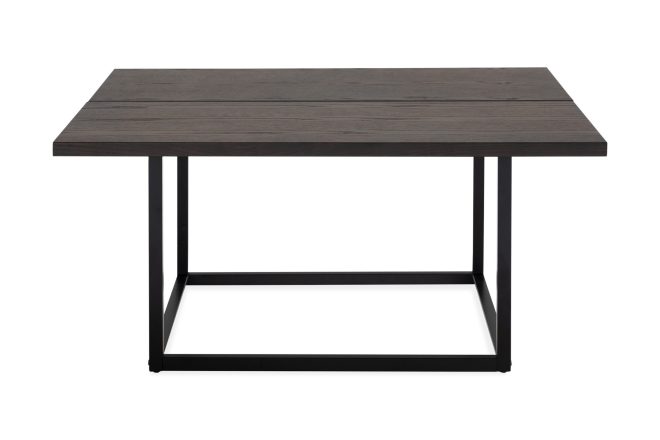 Soffbord tjonek 95 cm - mörkbrun/mattsvart