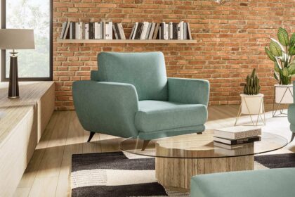 Fåtölj megisti - ljusgrön