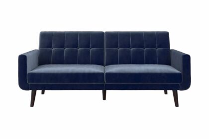 2-sits bäddsoffa nola sammet/blå - dorel home