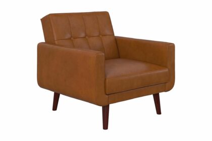 Fåtölj nola konstläder/ljusbrun - dorel home