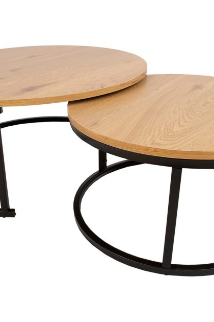 Satsbord britu 2 st natur/svart -