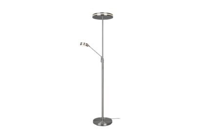Trio lighting franklin led golvlampa uplight borstad stål -