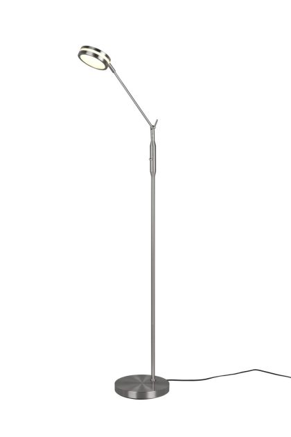Trio lighting franklin led golvlampa borstad stål -