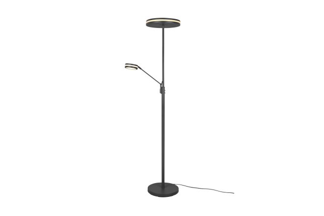 Trio lighting franklin led golvlampa uplight antracit -