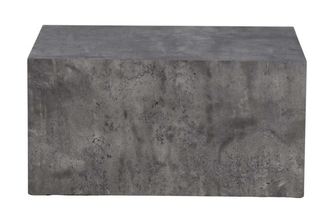 York high travertin soffbord 80 cm - mörkgrå