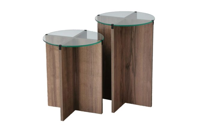 Satsbord muoi 60x40x60 cm runt - brun