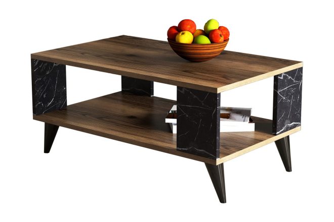 Soffbord grazen 90x54x90 cm - mörkbrun