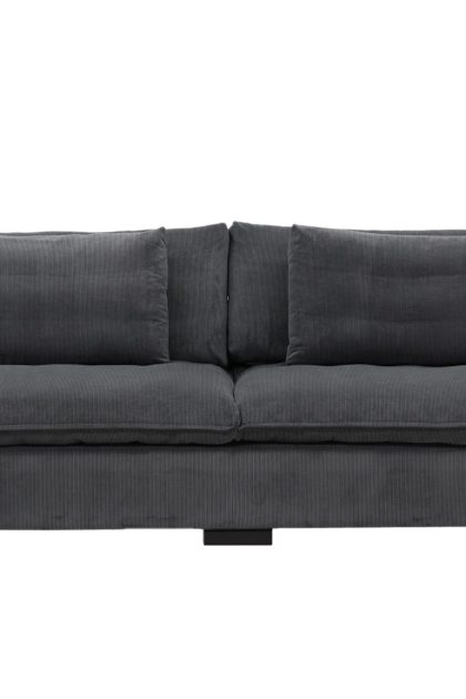 Durham 3-sits soffa - mörkgrå manchester
