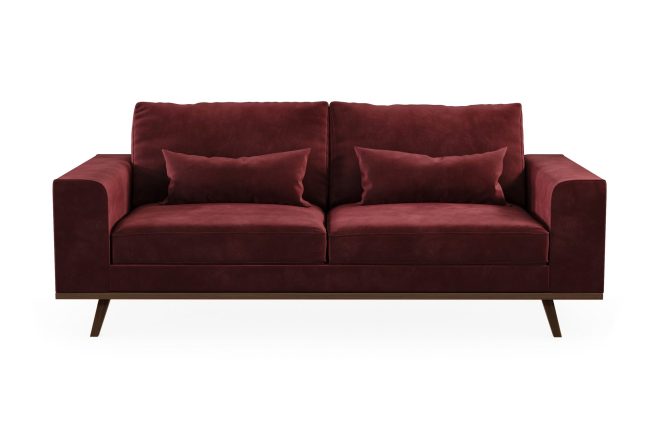 2-sits sammetssoffa haga - röd