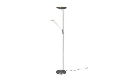 Trio lighting brantford led golvlampa borstad stål -