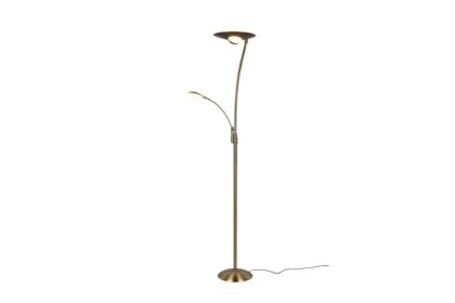 Trio lighting granby led golvlampa antikmässing. -