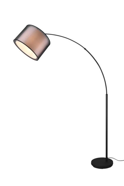 Trio lighting burton golvlampa e27 mattsvart -