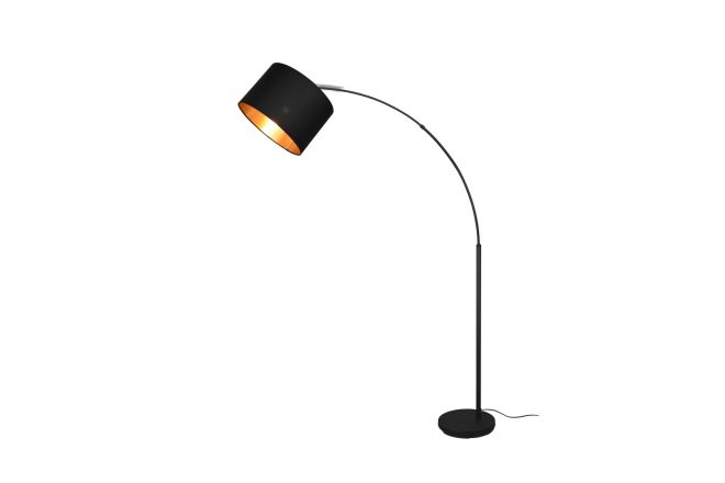 Trio lighting bolivia golvlampa e27 mattsvart/ guld -