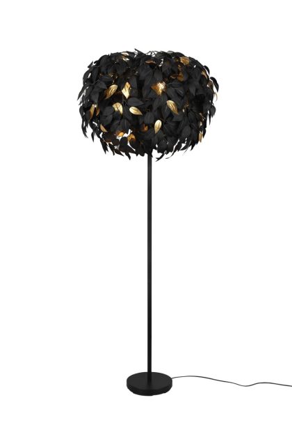 Trio lighting leavy golvlampa 3xe14 mattsvart -