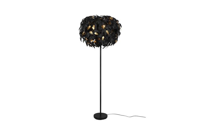 Trio lighting leavy golvlampa 3xe14 mattsvart -
