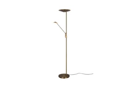 Trio lighting brantford led golvlampa antikmässing. - trio lighting