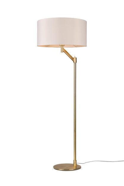 Trio lighting cassio golvlampa e27 mattmässing - trio lighting