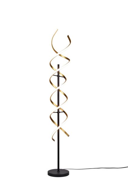 Trio lighting sequence led golvlampa mattmässing/ mattsvart - trio lighting