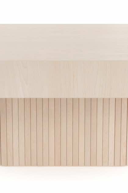 Soffbord kopparbo 80 cm - ljust vitlaserat ekträ