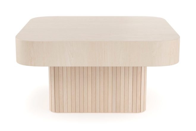 Soffbord kopparbo 80 cm - ljust vitlaserat ekträ