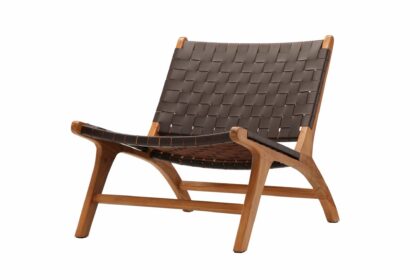 Rike loungefåtölj - brun/beige