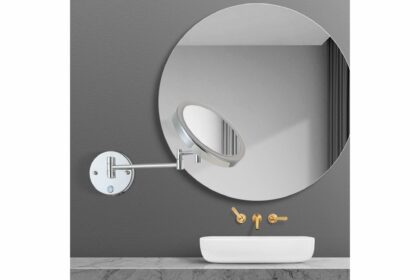 Millie sminkspegel på arm med led-belysning x cm krom - lyfco