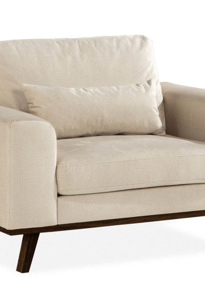Sammetsfåtölj haga - beige