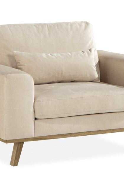 Sammetsfåtölj haga - beige