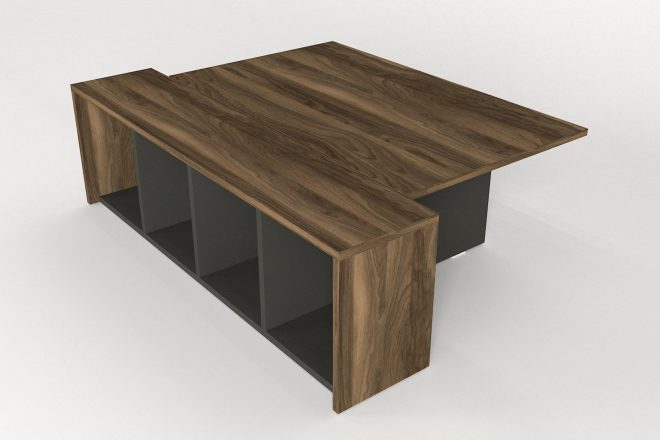 Soffbord aressa 75x60 cm svart/brun - hanah home