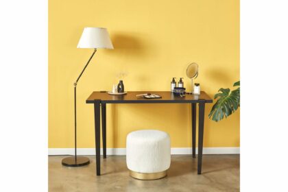 Sminkbord elaea 45x75 cm svart - hanah home