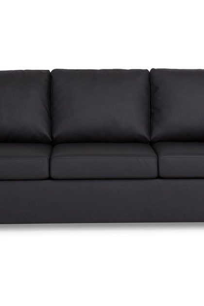 Soffa nevada 3-sits konstläder - svart