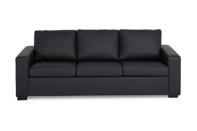 Soffa nevada 3-sits konstläder - svart