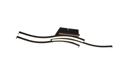 Trio lighting route led taklampa 3l mattsvart/ trä -