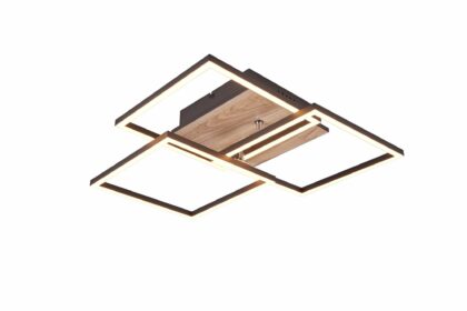 Trio lighting mobile led taklampa mattsvart/ trä -
