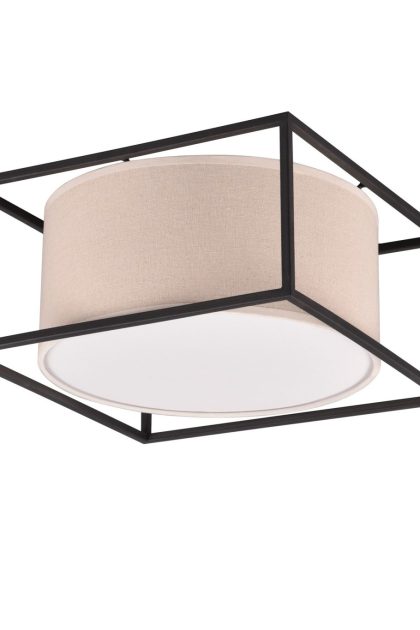 Trio lighting ross plafond 30x30 cm e27 beige -