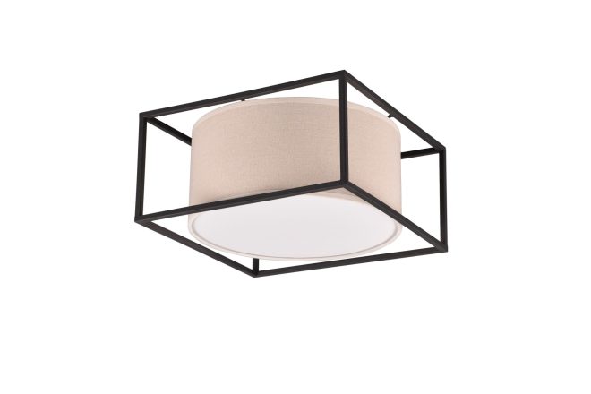 Trio lighting ross plafond 30x30 cm e27 beige -