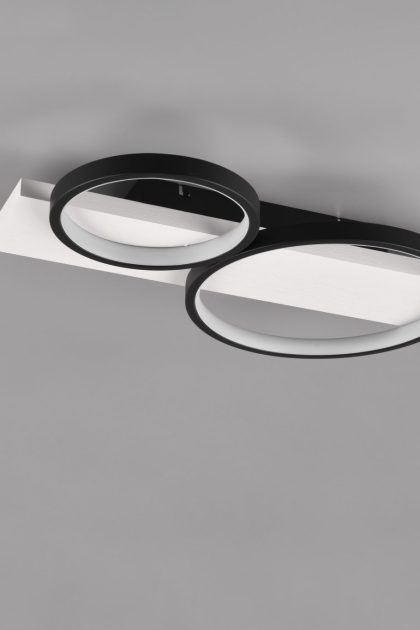 Trio lighting medera led plafond 2l mattsvart -