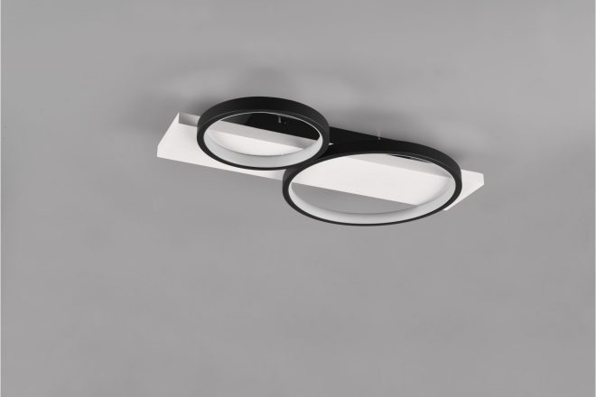 Trio lighting medera led plafond 2l mattsvart -