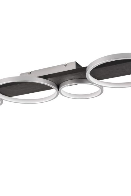 Trio lighting medera led plafond 4l grå -